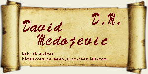 David Medojević vizit kartica